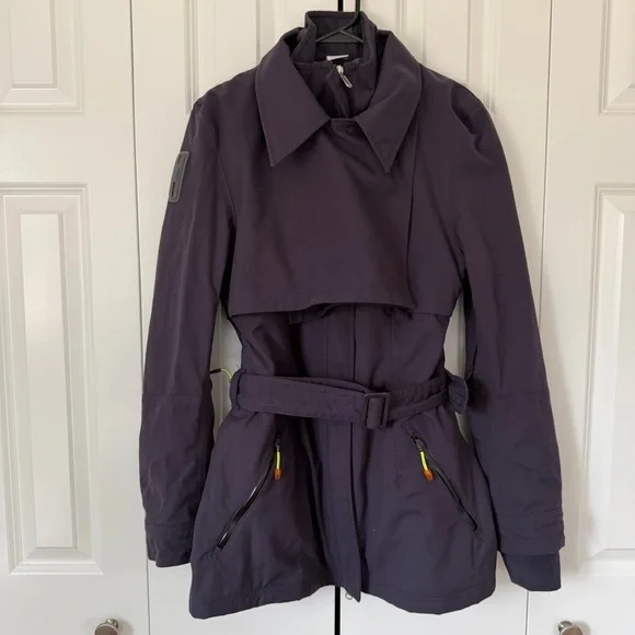 Stella McCartney for Adidas Purple Tailored Ski Trench Jacket Coat - Picture 1 of 7